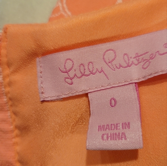 Lilly Pulitzer Dress Peachy Pink Word on the Street Jacquard size 0 - Picture 10 of 11
